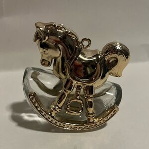 Vintage Avon Rocking Horse Bottle Collectible ~ Empty~ Ornament